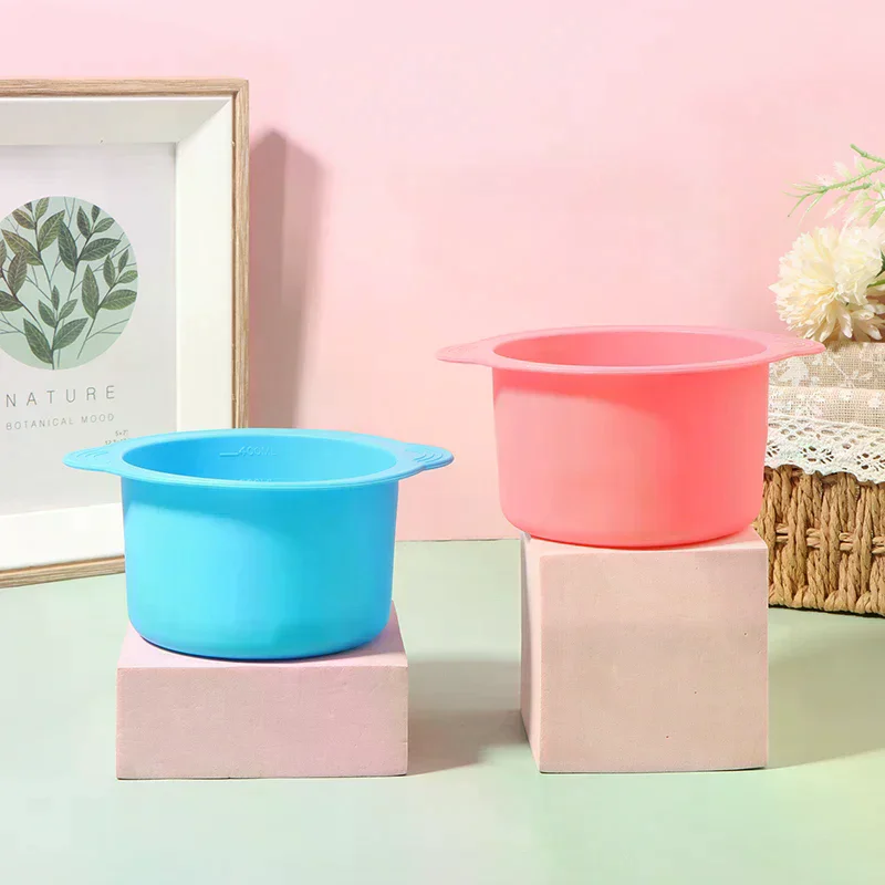 Wax Warmer Heat-Resisting Replacement Silicone Bowls Hair Removal with Stirring Stick Non-Stick Pan Hair Removal Beauty