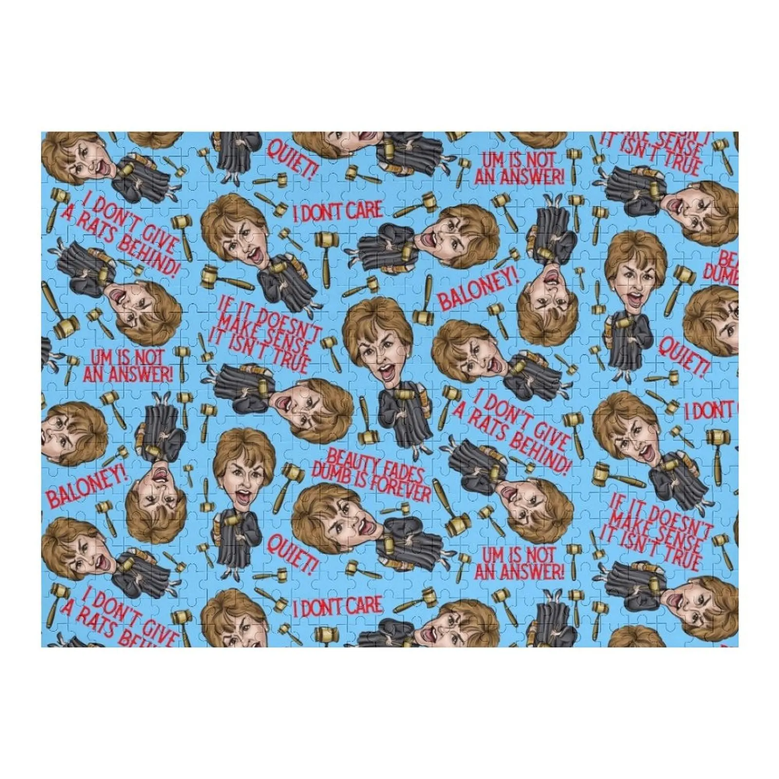 Puzzle z nadrukiem Sędzie Judy, personalizowane ze zdjęciem, drewniane puzzle z imieniem, drewniane puzzle z imieniem na zamówienie