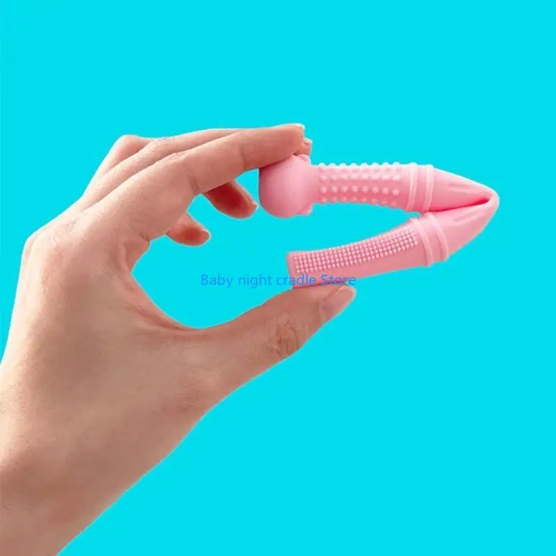 

J2FF Hollow Teether Tube Chew Straws Toy for Baby Silicone Baby Teether Toy Chew Tube