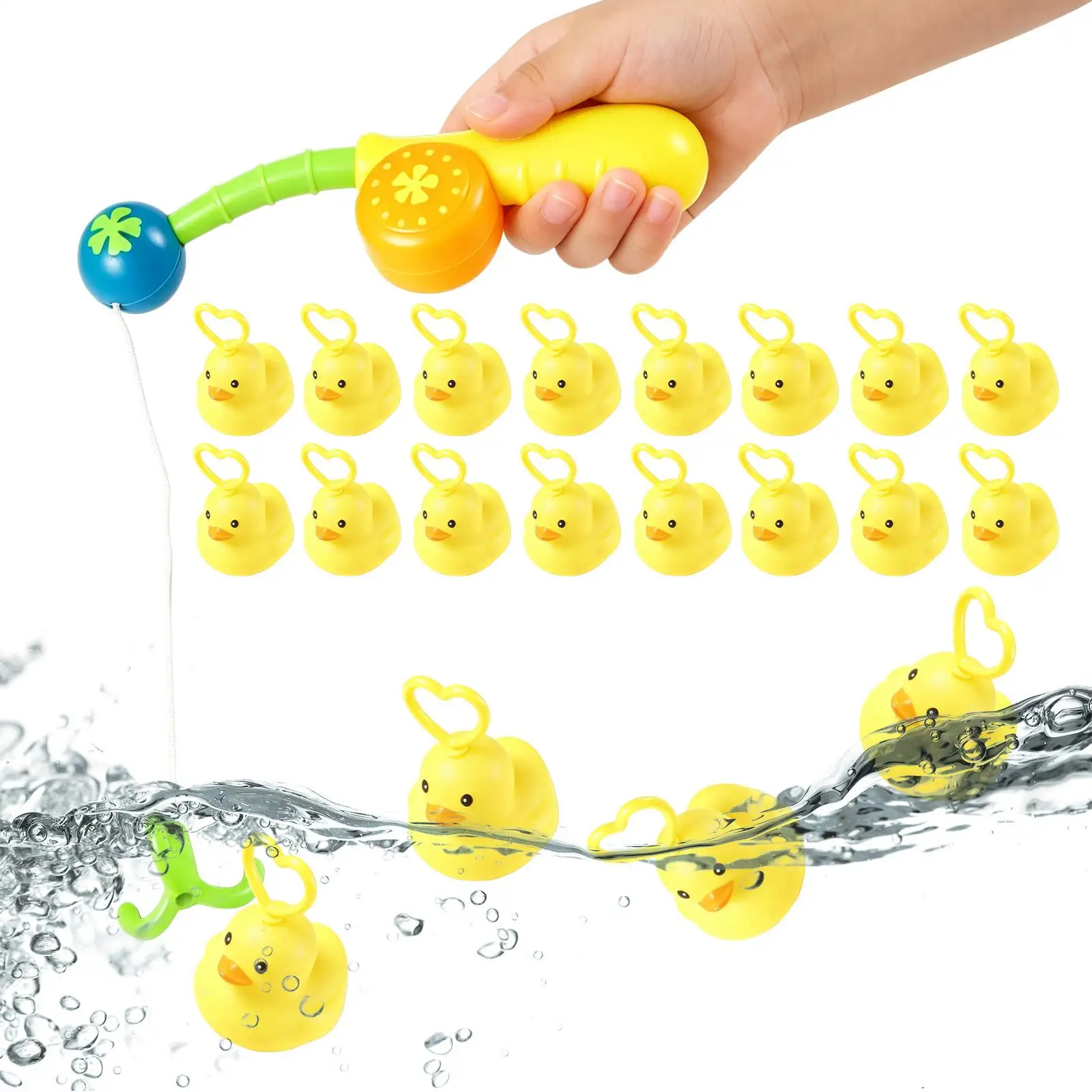 子供用釣りゲーム-アヒルキャッチアクティビティ-教育玩具-ポールロッド付き-子供用-男の子-女の子-幼稚園-保育園-就学前家庭用
