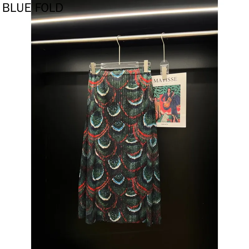 รูปแบบเรขาคณิตผู้หญิงกระโปรง 2025 ฤดูร้อนใหม่เอวสูงสบายๆหลวมพลัสขนาดการออกแบบกลางแจ้ง Travel Essential หญิงกระโปรง