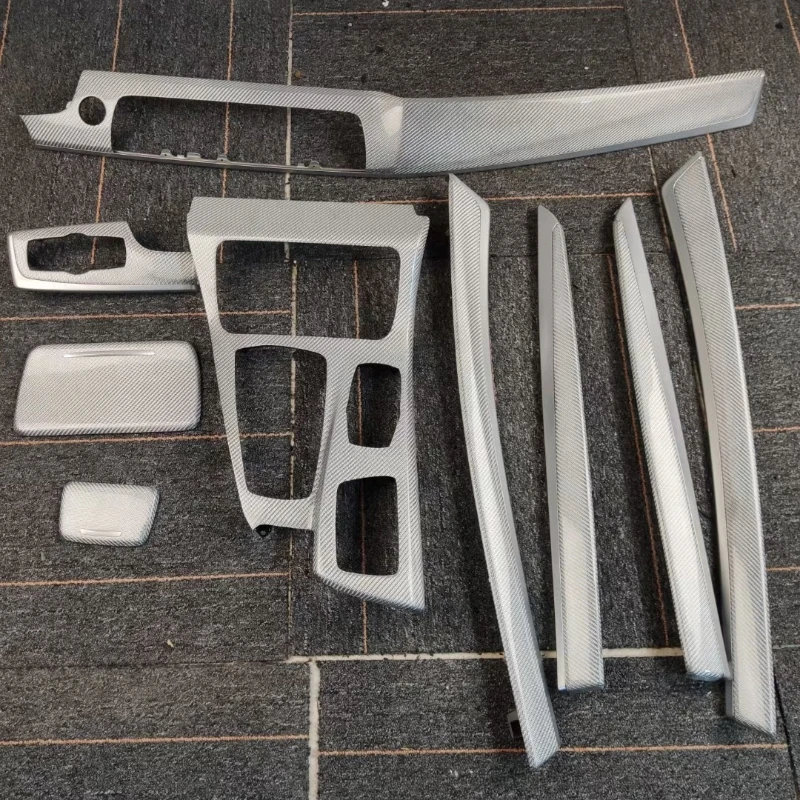 Customize Real Carbon Fiber of Interior Trim Door Sill Center console panel Replacement for  5 Sereies F10 F18 Customize
