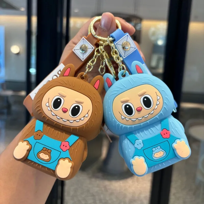 

Kawaii милый пузырь матовый Labubu силиконовый детский кошелек для монет брелок подвесной орнамент кулон детский подарок на день рождения