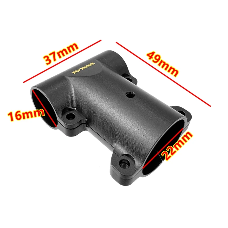 XAERO 22mm to 16mm Reducing Tee Joint Aluminum Connector for Landing Gear Carbon Pipe Multi Rotor Drone