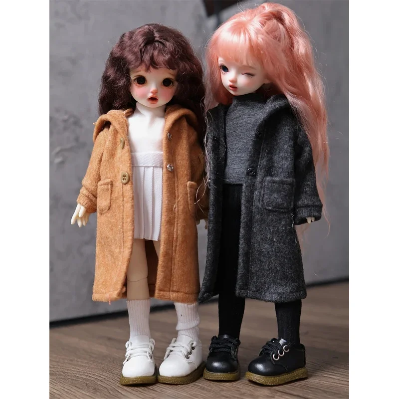 1/3 boneca bjd cashmere topo 1/4 jaqueta de boneca bjd 1/5 bjd casaco com capuz 1/6 bjd fosco blusão menina brinquedo acessórios presente aniversário