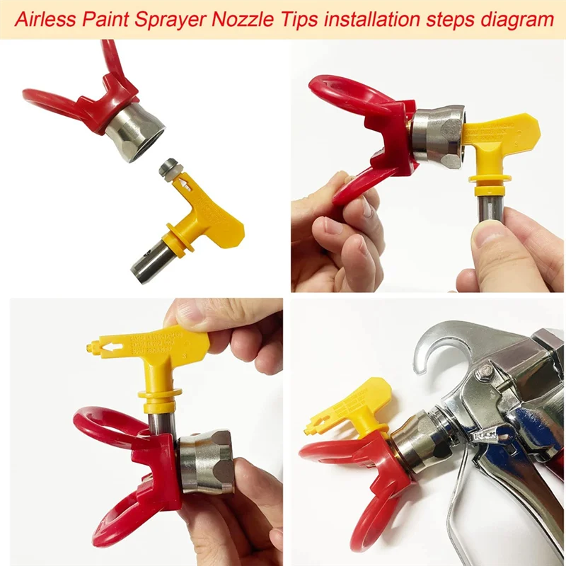 

【Rushed】6Pieces Reversible Airless Paint Sprayer Nozzle Tips And 6Pieces Airless Spray Filter Replace For Airless Sprayer Nozzle