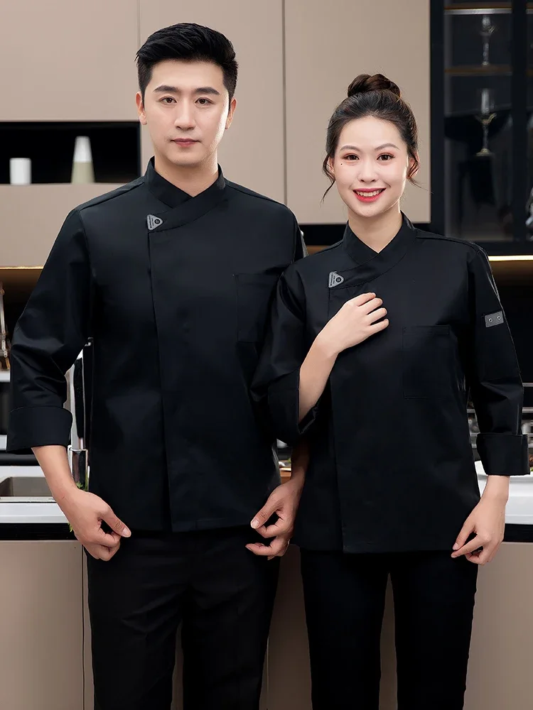 Pizza Cook Workwear Breathable Work Shirt Restaurant Waiter Uniform Cafe Chef Jacket Unisex Long Sleeve Overalls Clothes