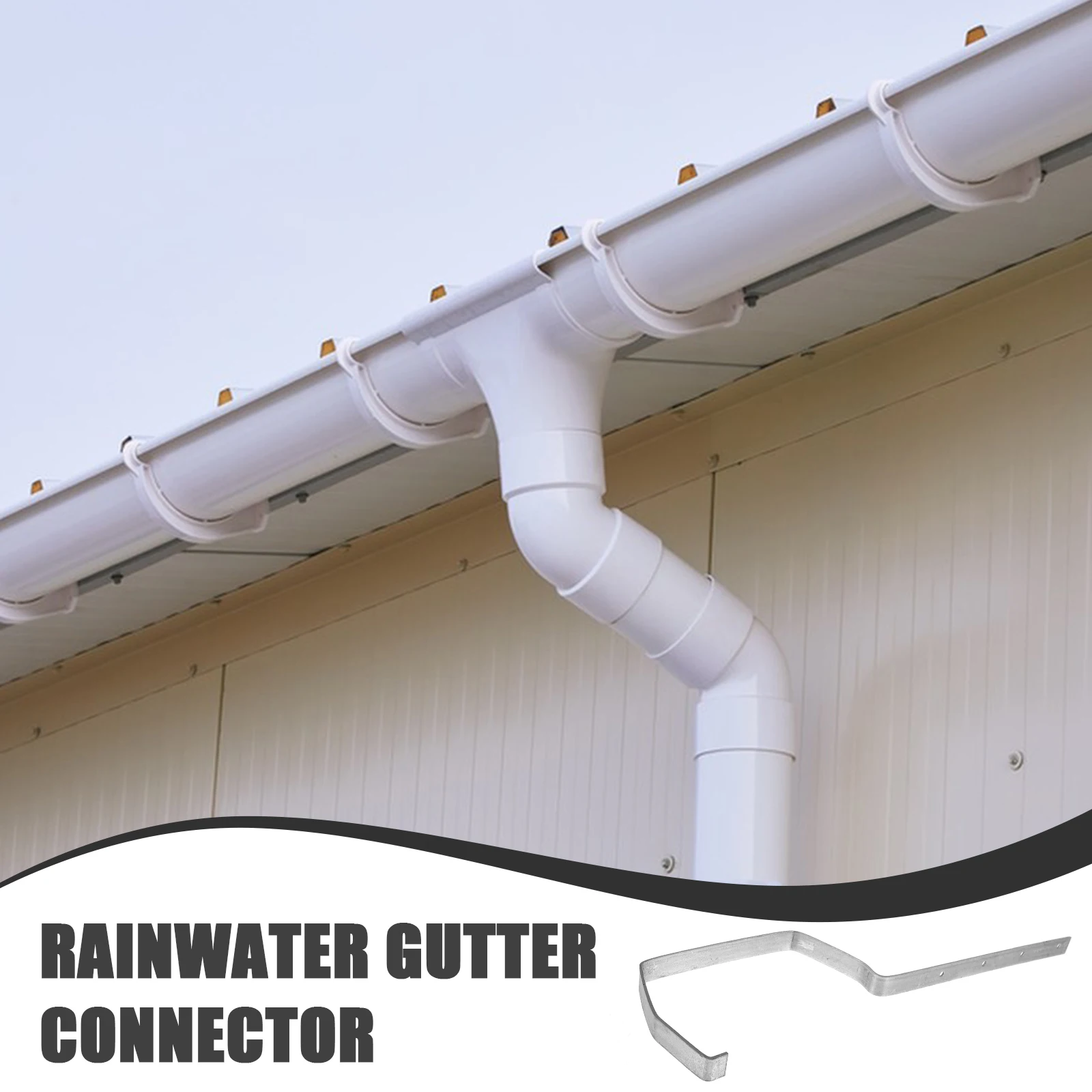 2 Buah Rak Besi untuk Talang Taman, Braket Gantung, Pengait Pipa Pembuangan Logam