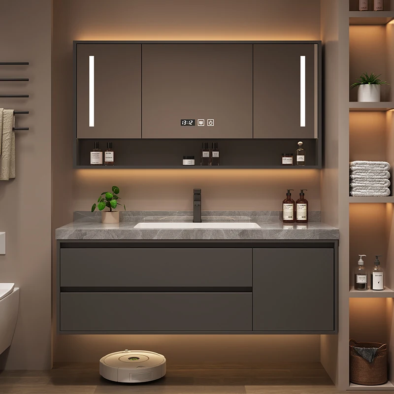 

Home Furniture Bathroom Storage Cabinet Vanity Sink Column Mirror Organizer Wooden Locker Meuble Salle De Meuble Salle De Bain