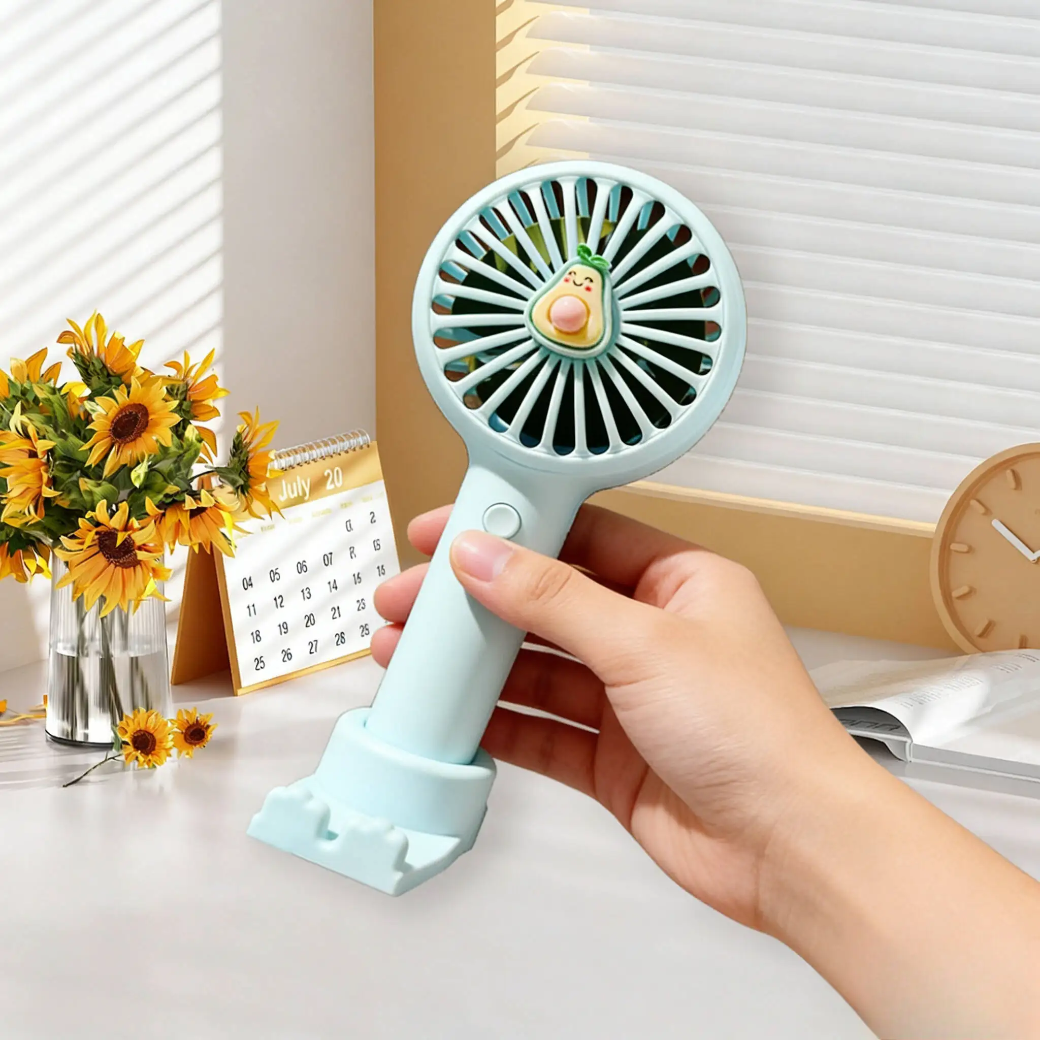 Ventilador Portátil Recarregável USB Compacto Silencioso 3 V