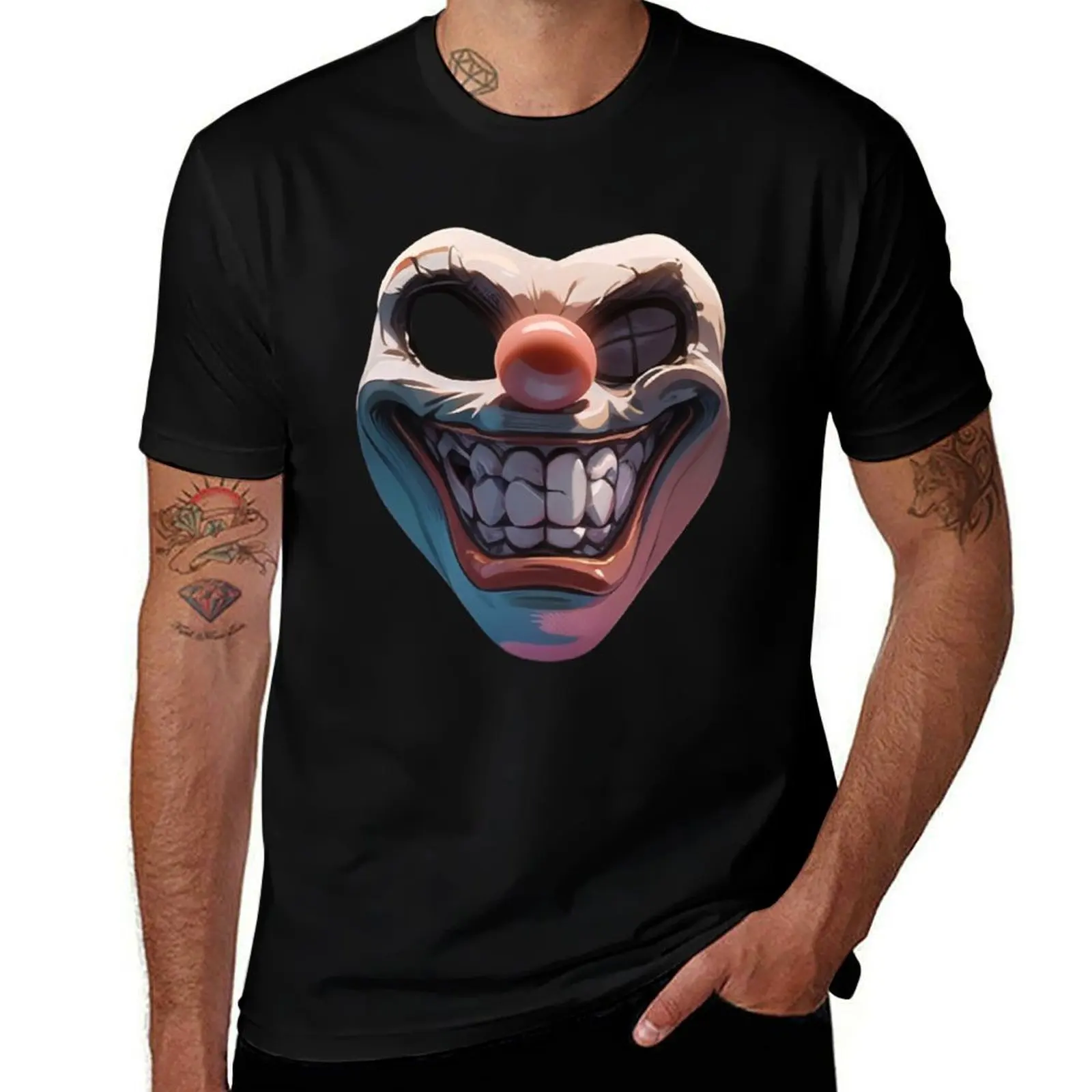 Twisted metal mask sweet tooth T-Shirt Minimalist Graphic Tee Shirt T-Shirt