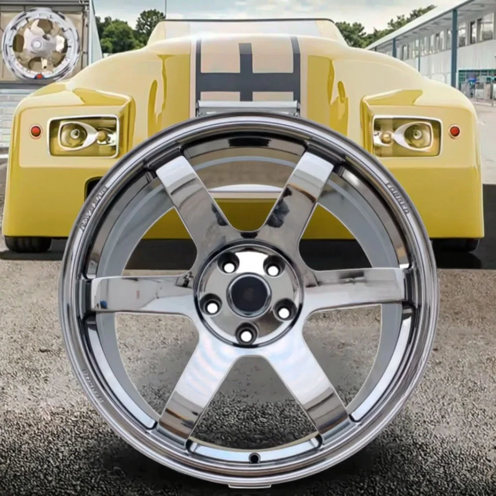 -For New Forged Monoblock Chrome Aluminium Alloy High Performance Five Spoke 5*114.3 5*120 Car Rims Racing Wheels for BMW&