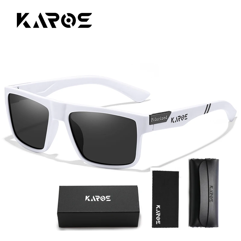 Karos 偏光釣りサングラス男性女性サイクリングキャンプ運転眼鏡アウトドアスポーツゴーグル UV400 保護メガネボックス