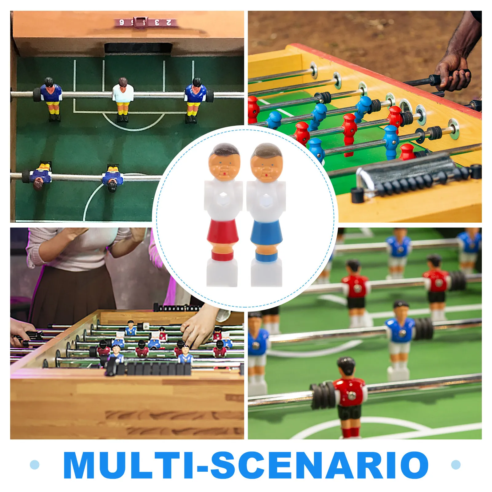 4Pcs Foosball Players Table Soccer Figures Replacement Set for Desk Football Tables Impact Resistant Recyclable Precision Ball