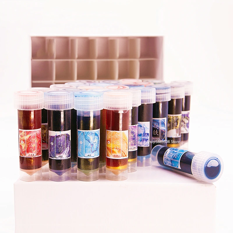 5ml Gold Powder Ink Fountain Pen Brush Dipped In Water Pen Color Ink Set Calligraphie  Chinese Calligraphy Ink