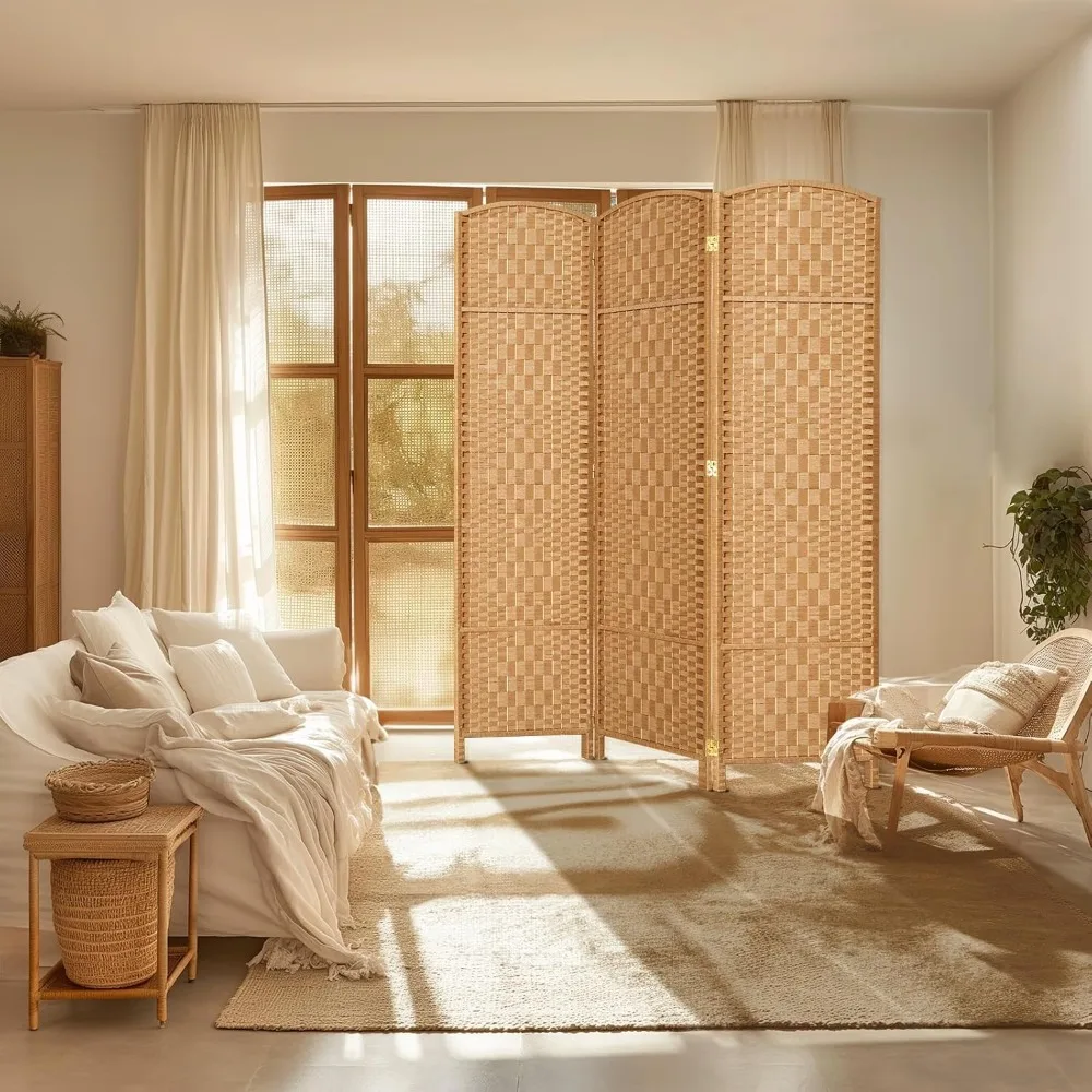 شاشات الخصوصية القابلة للطي - 3 فواصل لغرف الألواح للمساحات الطويلة مقاس 16 بوصة، وأقسام حائط مؤقتة بطول 6 أقدام لفصل المساحة