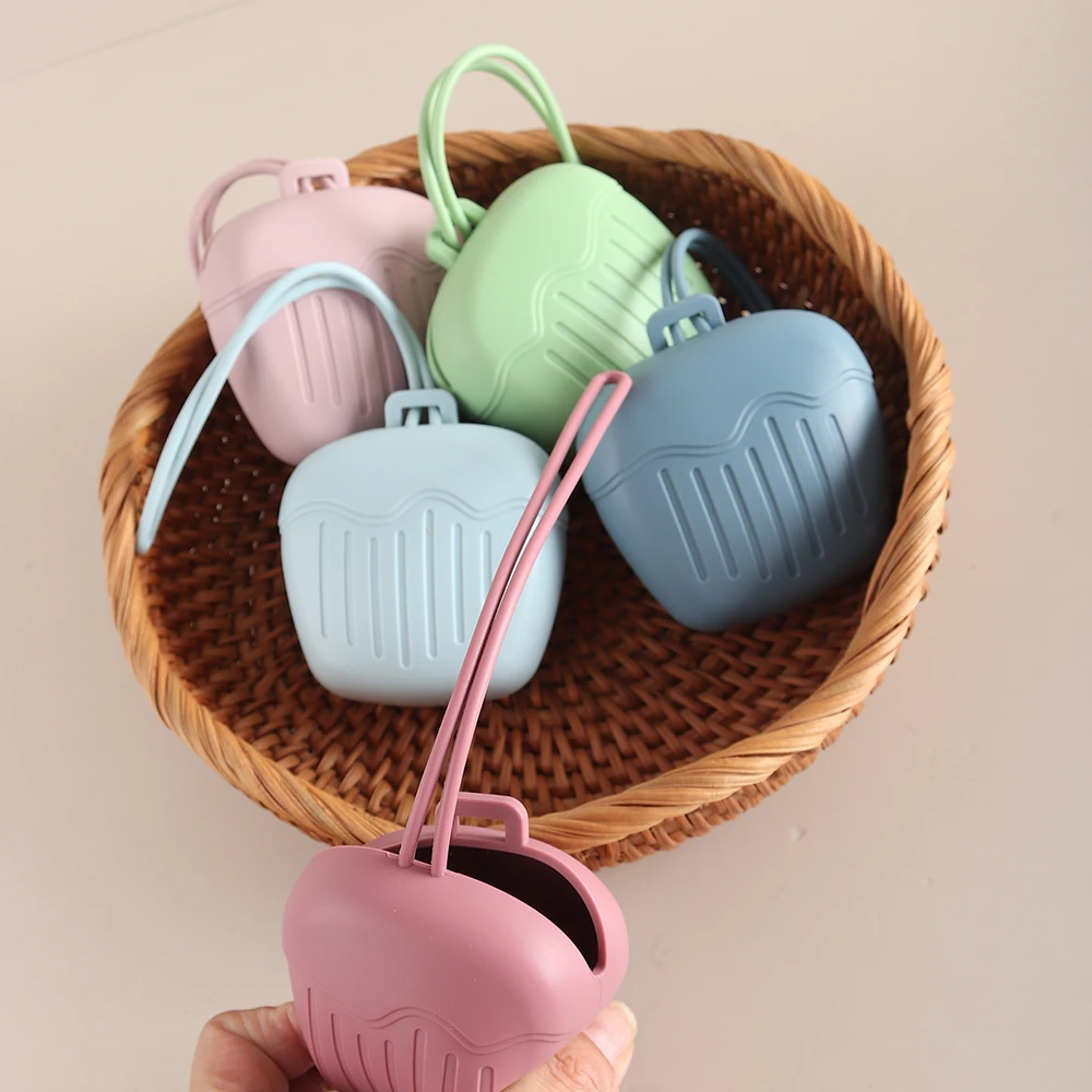 icecream shaped nipple storage bag case silicone food grade soft pacifier bag bpa free baby essentials gift toddler