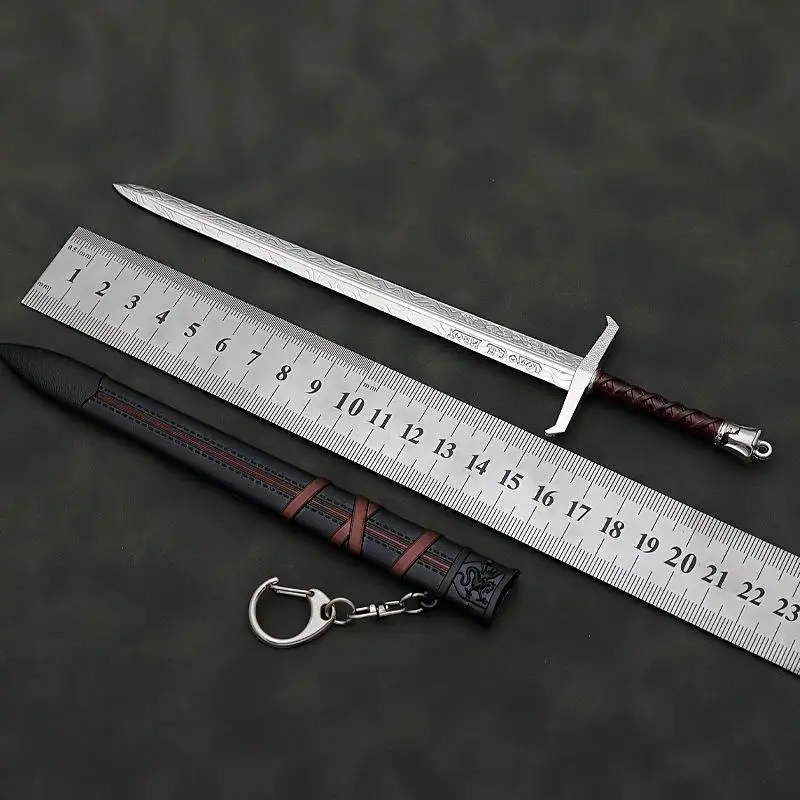 22 سنتيمتر سبيكة Excalibur السيف نموذج سطح المكتب ديكور مصغرة الملك شفرة تحصيل حلية القرون الوسطى نمط عرض معدني هدية