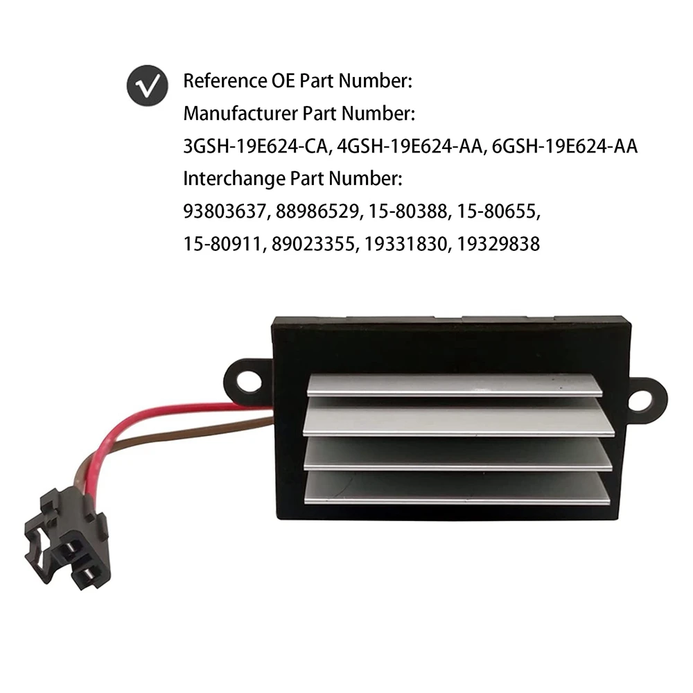 Blower Motor Resistor for HUMMER H2 - Heater Blower Motor Fan Repl. 19331830, 19329838, 89023355, 93803637,