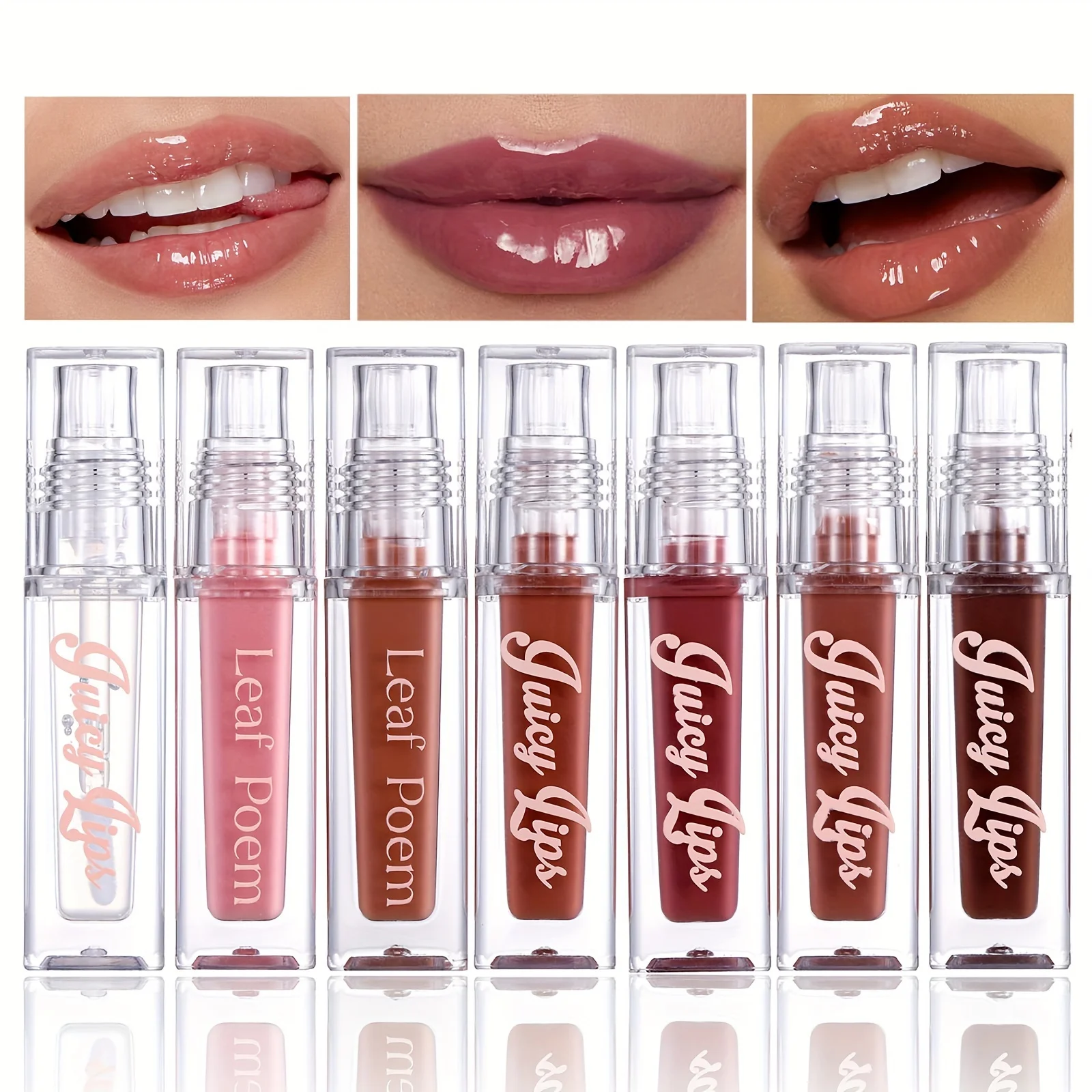 Hydrating Crystal Lip Oil - Plumping & Moisturizing Gloss with Tinted Shades for All Skin Types image 2