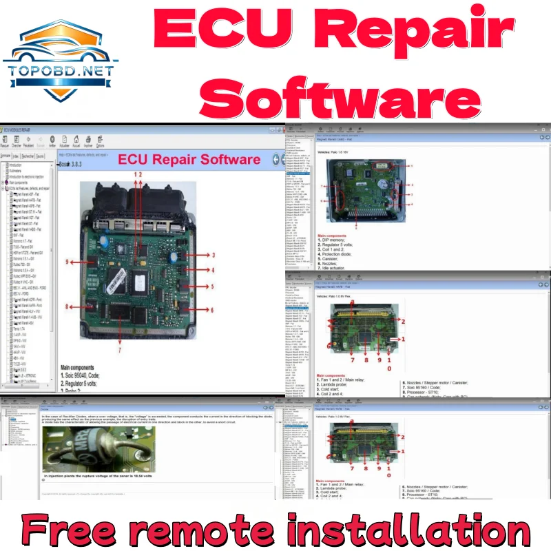 2026 hot sell ECU Repair Software ECU Module Repair Pinout Diagram Immo Disable Including Eeprom RAM Chip Decoder Fault Analysis