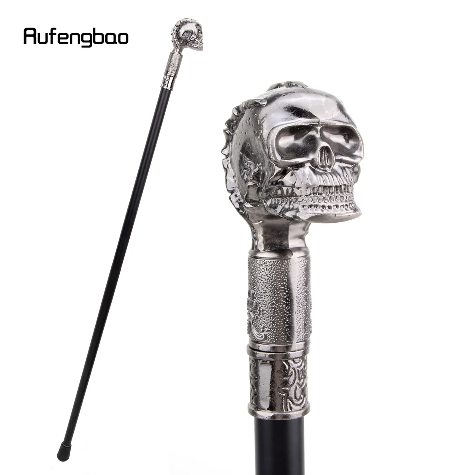 Testa di teschio Dente grande Steampunk Singolo snodo Moda Bastone da passeggio Decorativo Cospaly Party Canna da passeggio Crosier di Halloween 93 cm