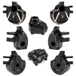 Brass AR45 Capra Portal Axle Steering Knuckle Weight Differential Cover Portal Cover for Axial SCX10 III UTB10 LCG Upgrade