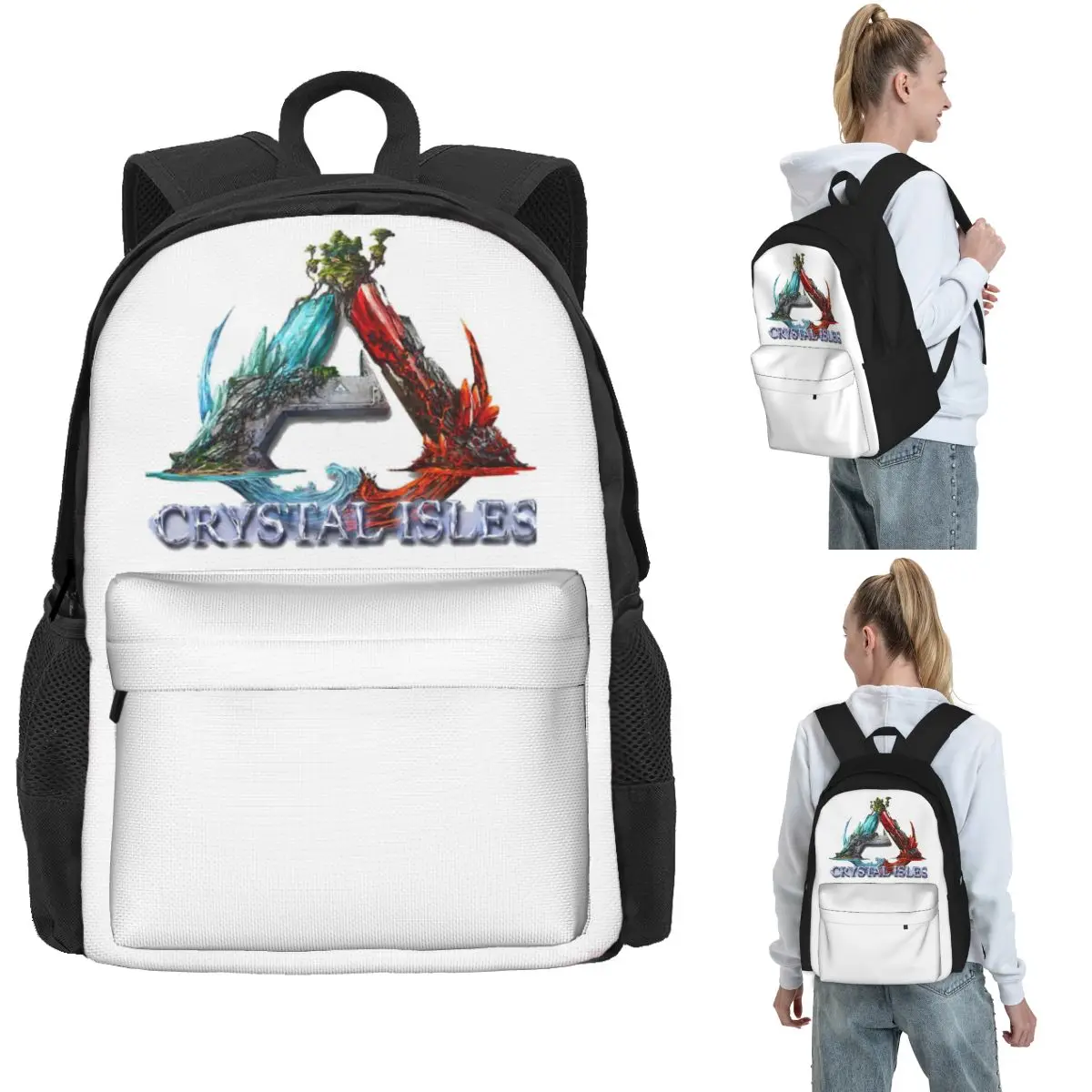 Men Crystal Isles Awesome For Music Fan Backpack Hot Sale Daypack Large Capacity BookBag School Bag Shoulder Bags for Men Women