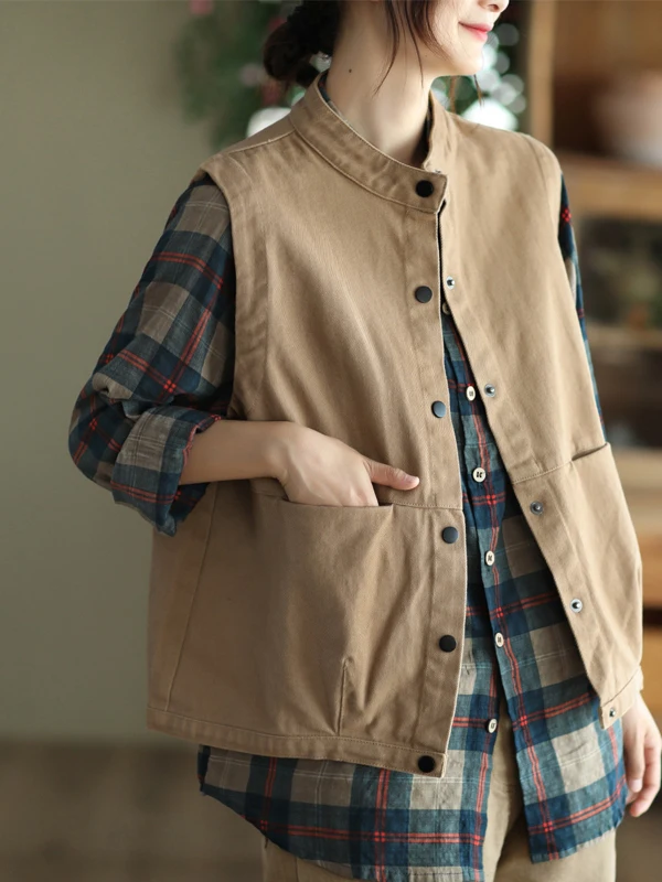 

Pure Cotton ort Svel Cardigan Vest Striped Design Spring Autumn Brand Women's Faion Outerwear Comfortable Breathable