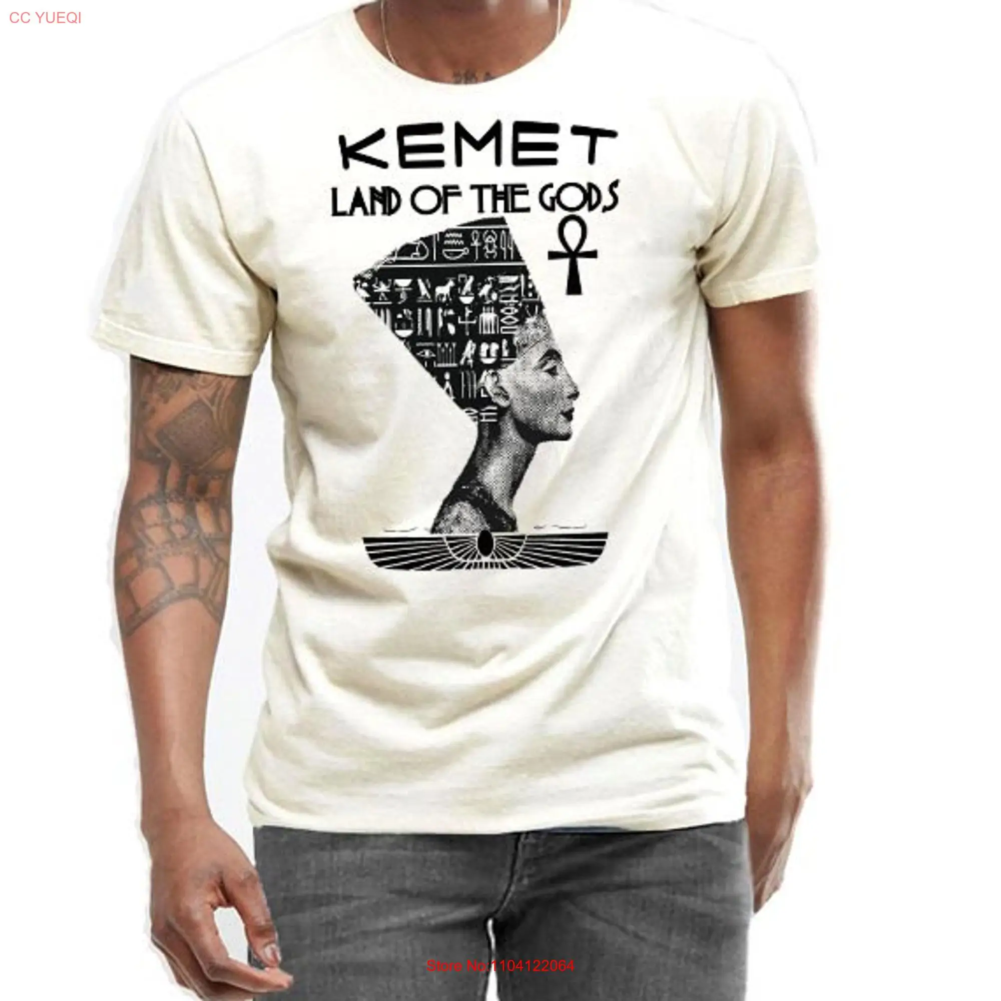 Kemet T Shirt Queen Nefertiti Ancient Egypt Land Of The Gods Cotton long or short sleeves