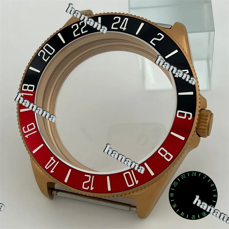 40mm Silver Rose Gold Watch Case Cylindrical sapphire Glass Fit NH34 NH35 NH36 NH70 NH71 NH72 ETA 2824 PT5000 Automatic Movement image 3