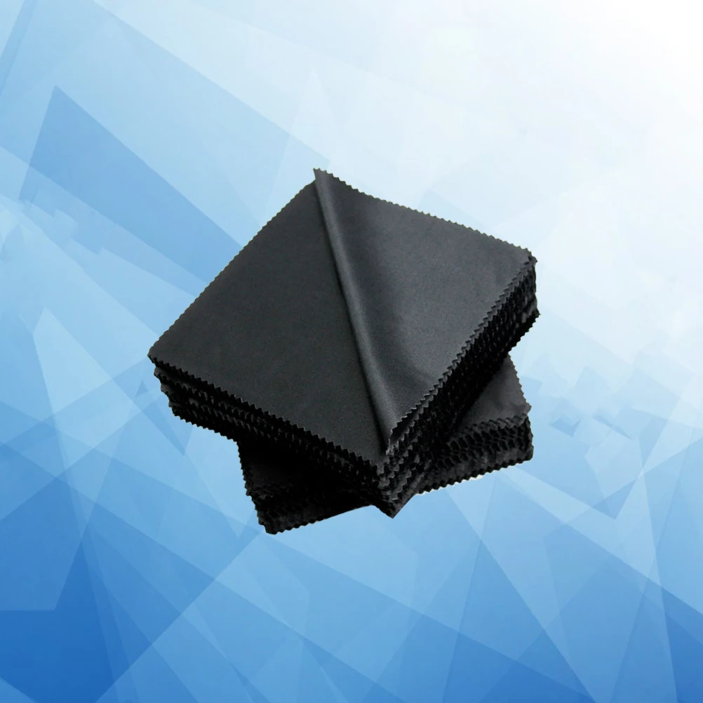 

100 Pcs Glasses Cleaning Wipes Screen Wiper Eyeglasses Cloth Microfiber Lens Black