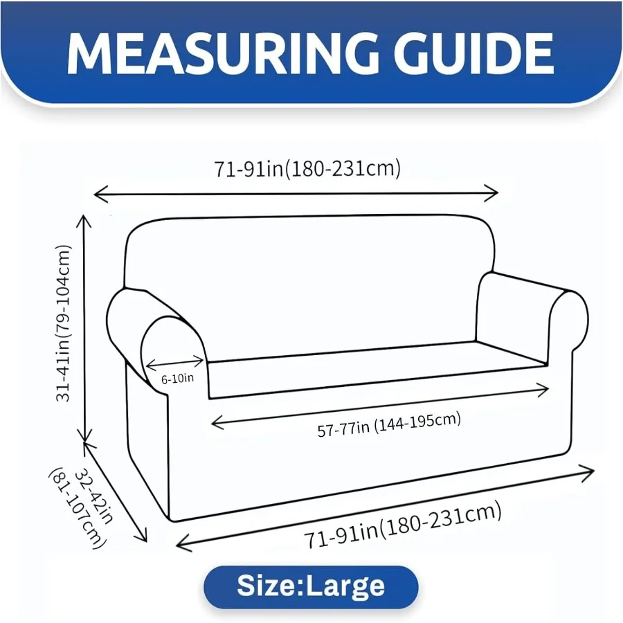 최신 자카드 디자인 고탄력 소파 커버 (3인용 소파, 반려동물/강아지/고양이 방지, 미끄럼 방지, 마법의 탄성 가구 커버)
