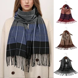 190*30cm Luxury Brand Fashion Classic Lattice Men Woman Soft Scarf Plaid Scarves Shawl Unisex Wraps Pashmina Headband Muffler