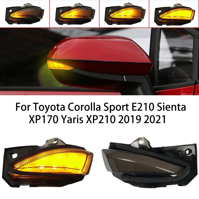 

For Toyota Corolla Sport E210 Sienta XP170 Yaris XP210 2019 2021 Indicator Blinker Sequential Car LED Dynamic Side Mirror Light