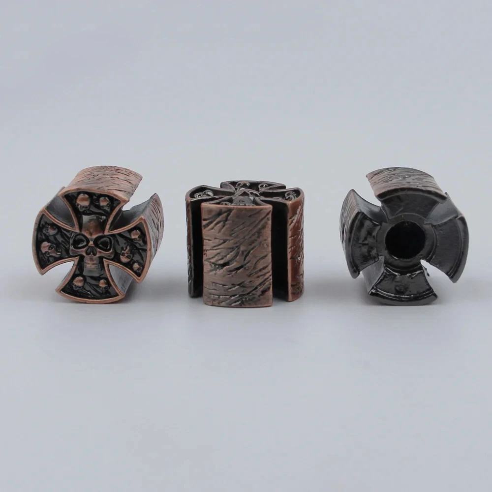 GUYKER High Grade Copper Electric Guitar Bass Knobs Cross Skeleton Style Dual Color Option