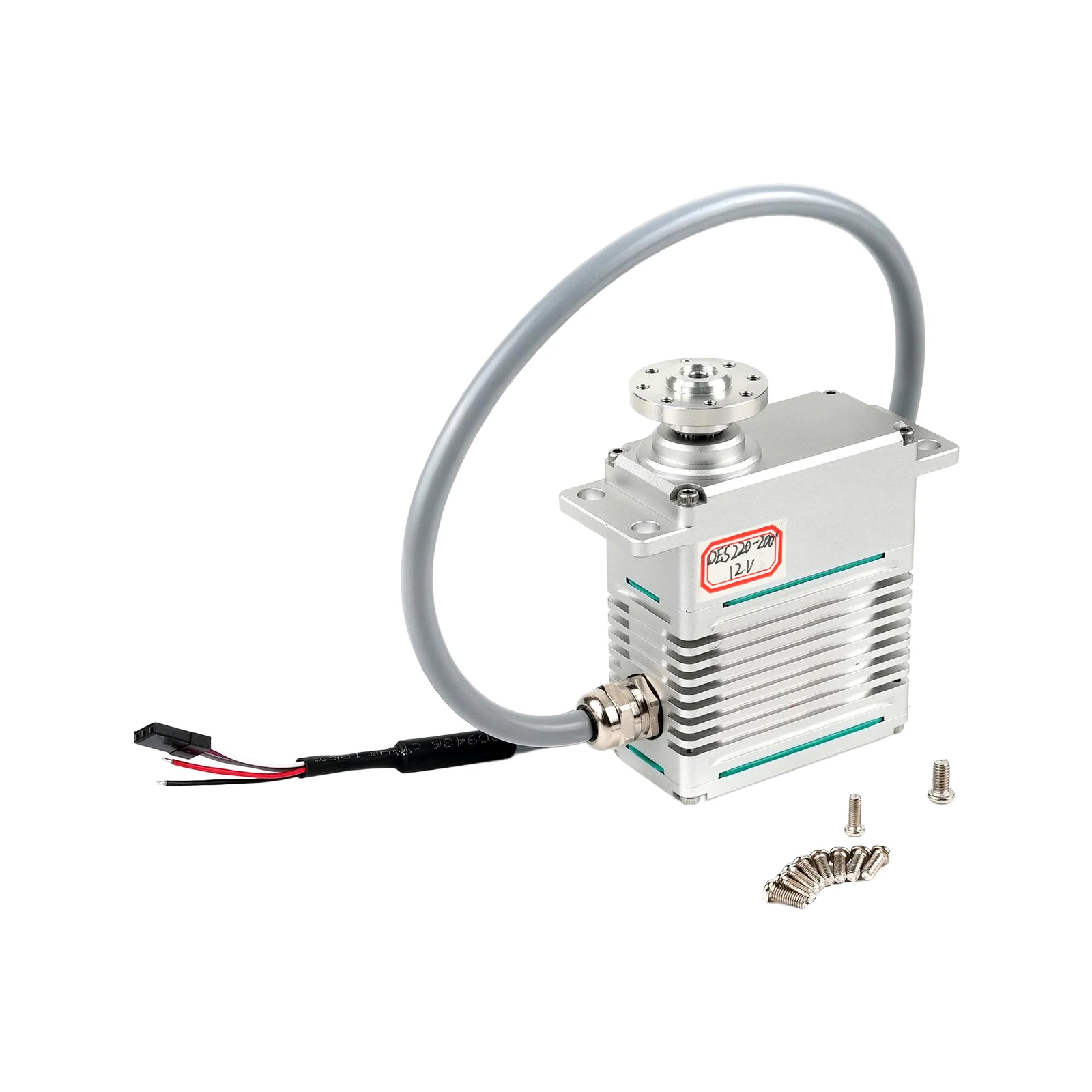 220Kg 12V/24V All-Metal Digital Servo Des220 200° Adjustable Any Angle Coreless Servo For Rc Robot Car
