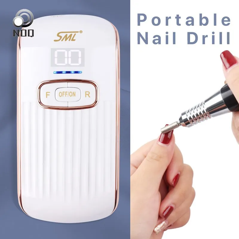 

Nail Drill Rechargeable Electric Nail File Machine Acrylic Nails Gel Polishing Removing Cordless Efile Kit For Manicure Salon