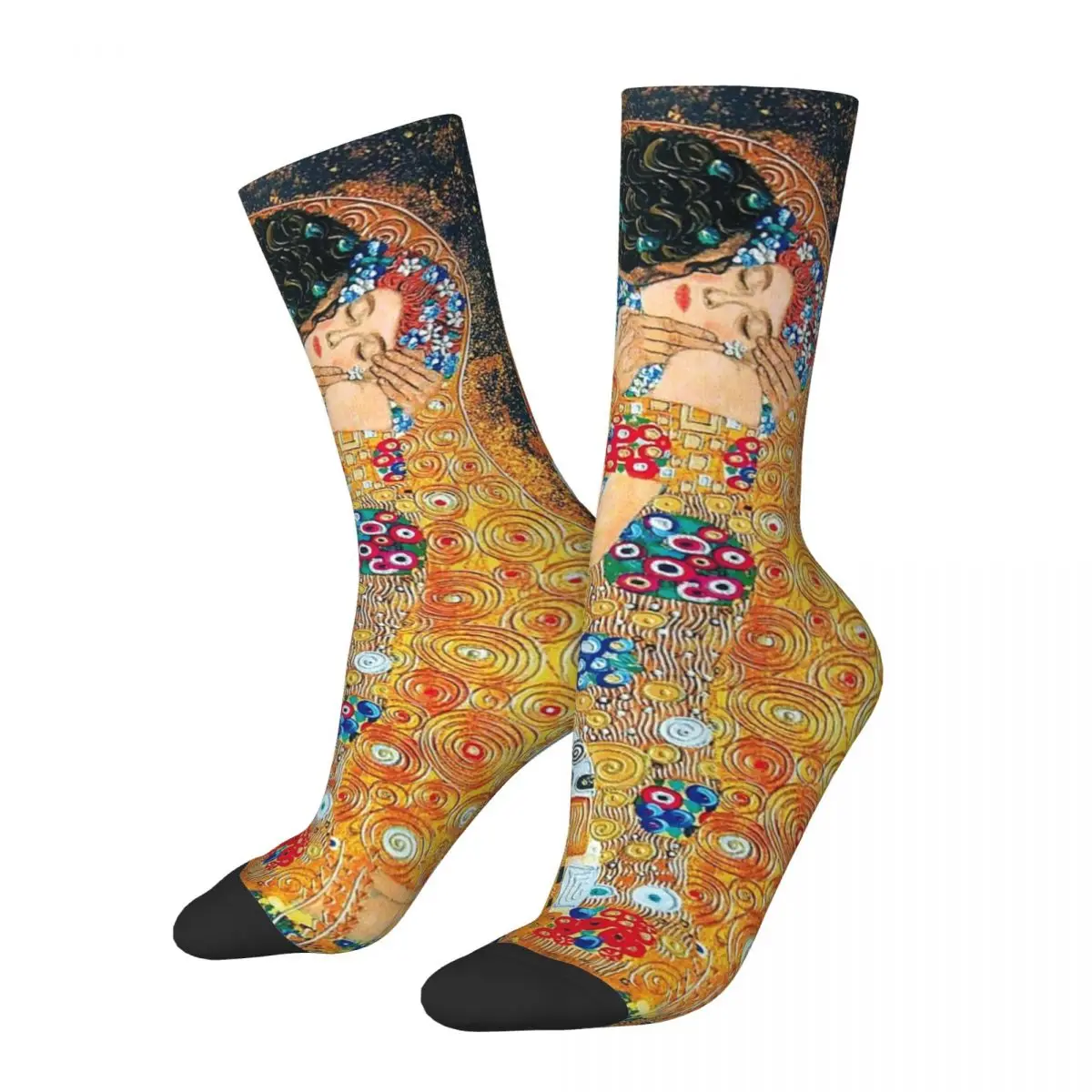 Gustav Klimt The Kiss Socks Harajuku High Quality Stockings All Season Long Socks Accessories for Man's Woman's Birthday Present