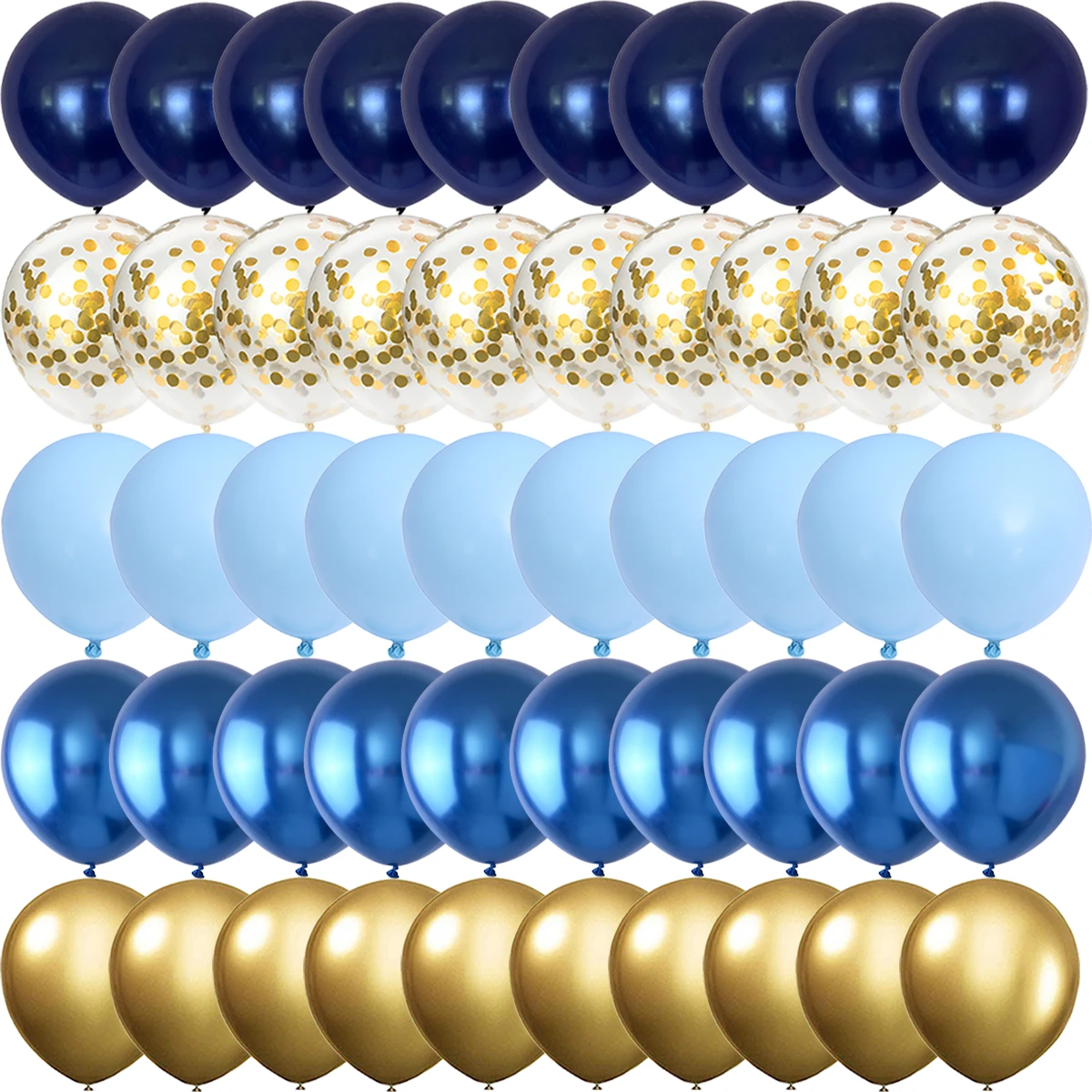 

10inch Confetti Metal Blue Latex Set Birthday Party Decorations Newyear's Globos Birthday Christmas baby shower