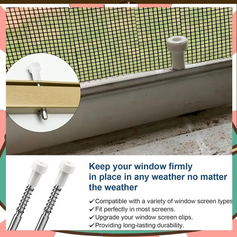 

30 Pack Window Screen Plunger Latches 5/32 Inch X 1-1/2 Inch,For Aluminum Window Screens,Plunger Latch Clips-[A59T]