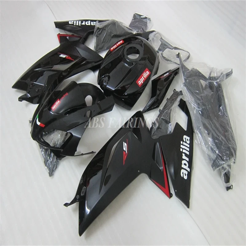 4Gifts New ABS Fairings Kit Fit for Aprilia RS125 RS4 50 125 2006 2007 2008 2009 2010 2011 06 07 08 09 10 11 Bodywork Set Black