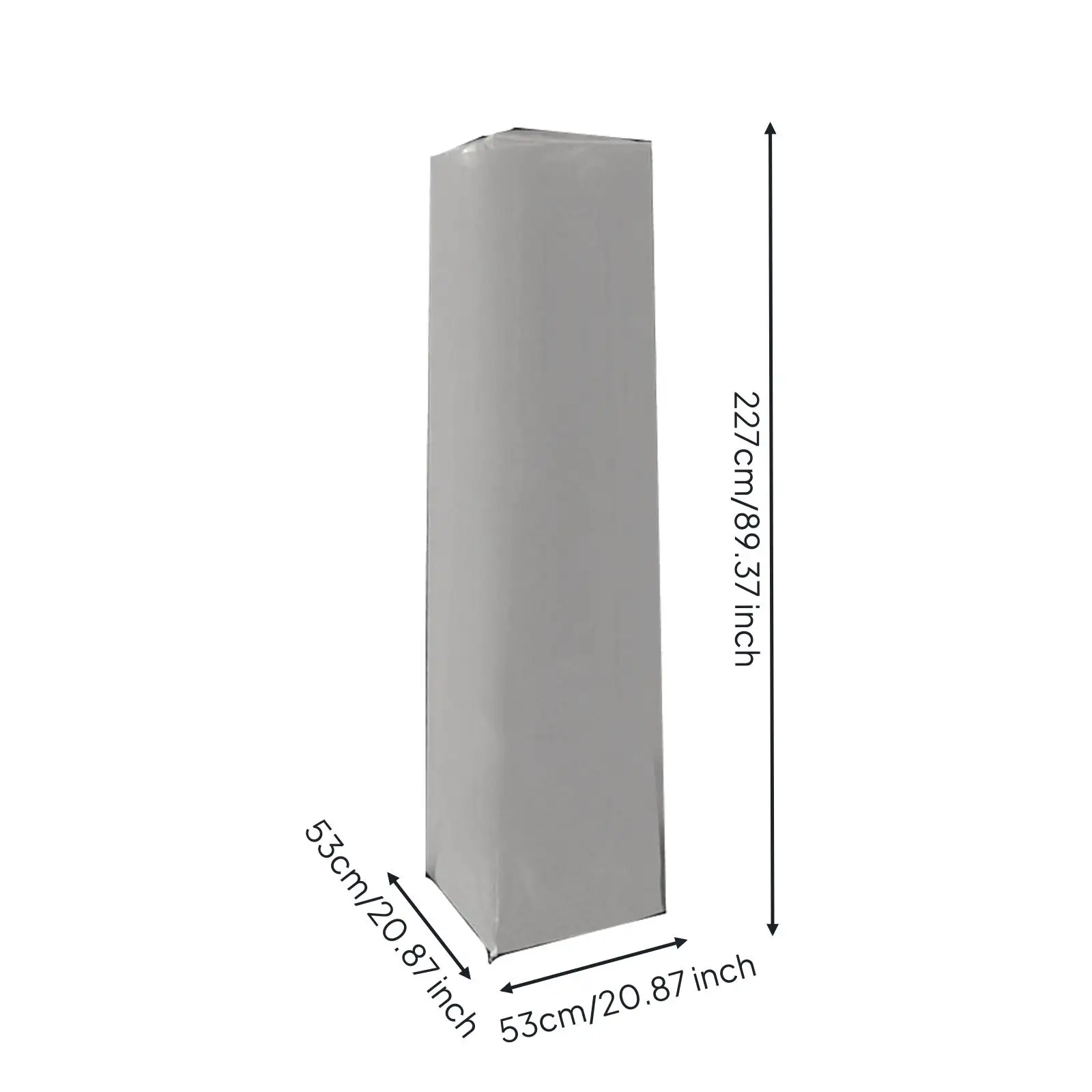 Waterproof Patio Heater Cover Tall Rectangular 210D Oxford Fabric Weatherproof Shield for Garden Deck Terrace Year Round