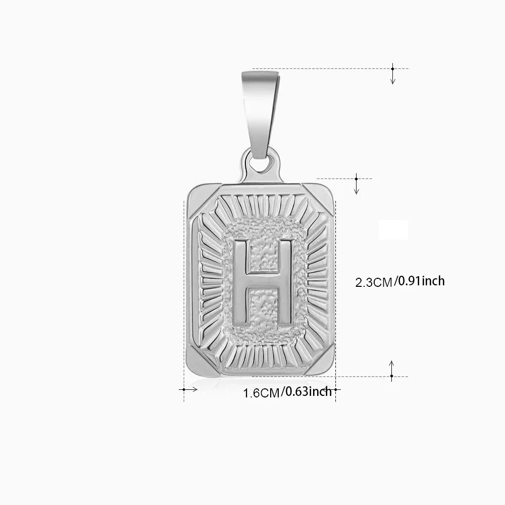 Big Pendant 26 Initial DIY Charms for Jewelry Making Stainless Steel Chunky Jewelry A-Z Capital Letter Luxulry Style Lady Gift
