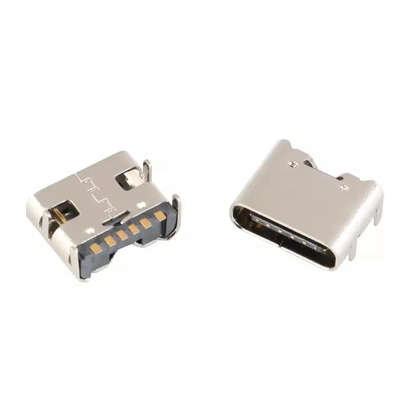 10/20/50PCS USB-C Type-c 6Pin 16Pin Connector Female Jack Charging Port Data Transmission SMD USB 3.1 Socket SMT PCB Soldering