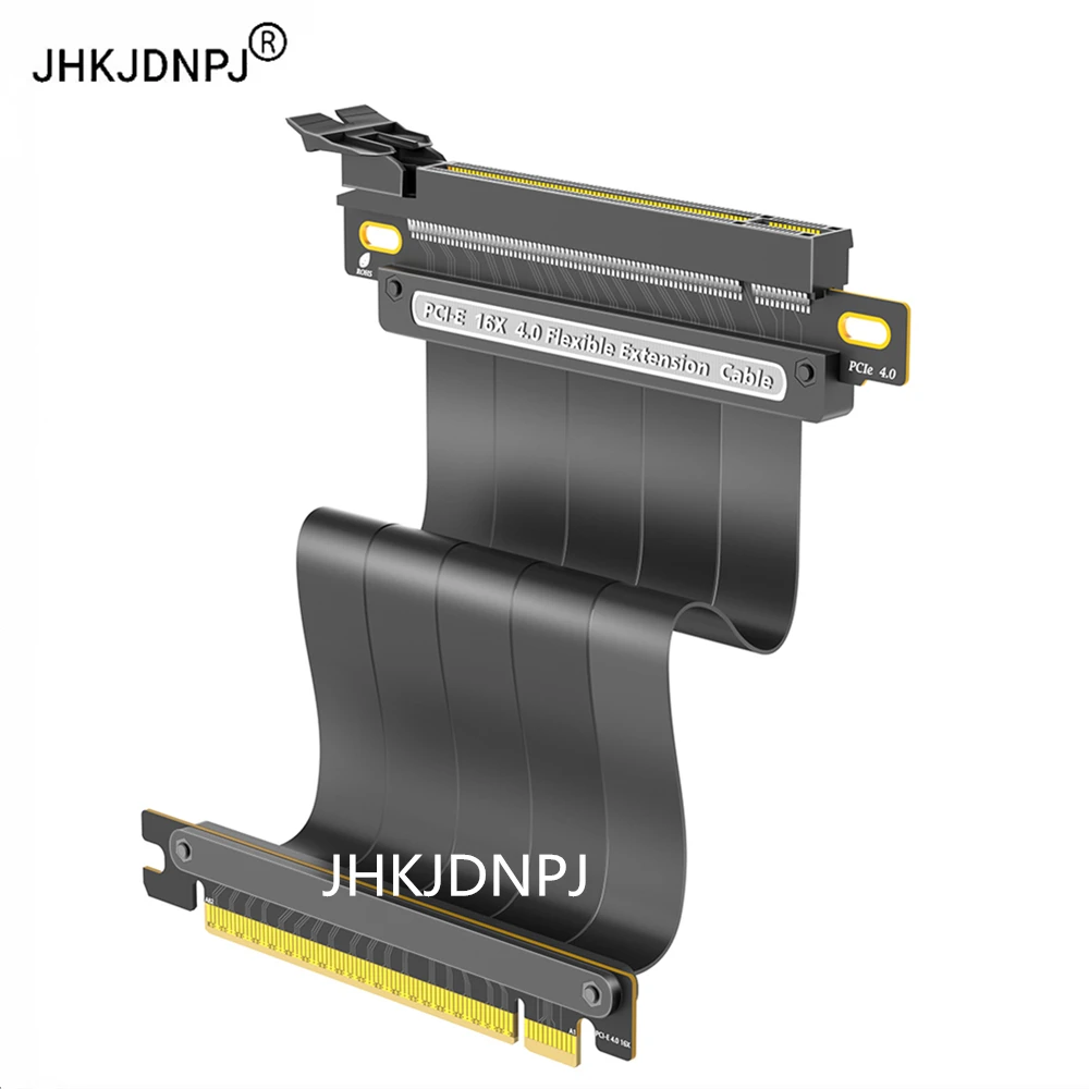 PCI-E 4.0 16x Extension Cable,  PCIE 16x Shielded GPU Riser Cable ( Dual 90 Degree )
