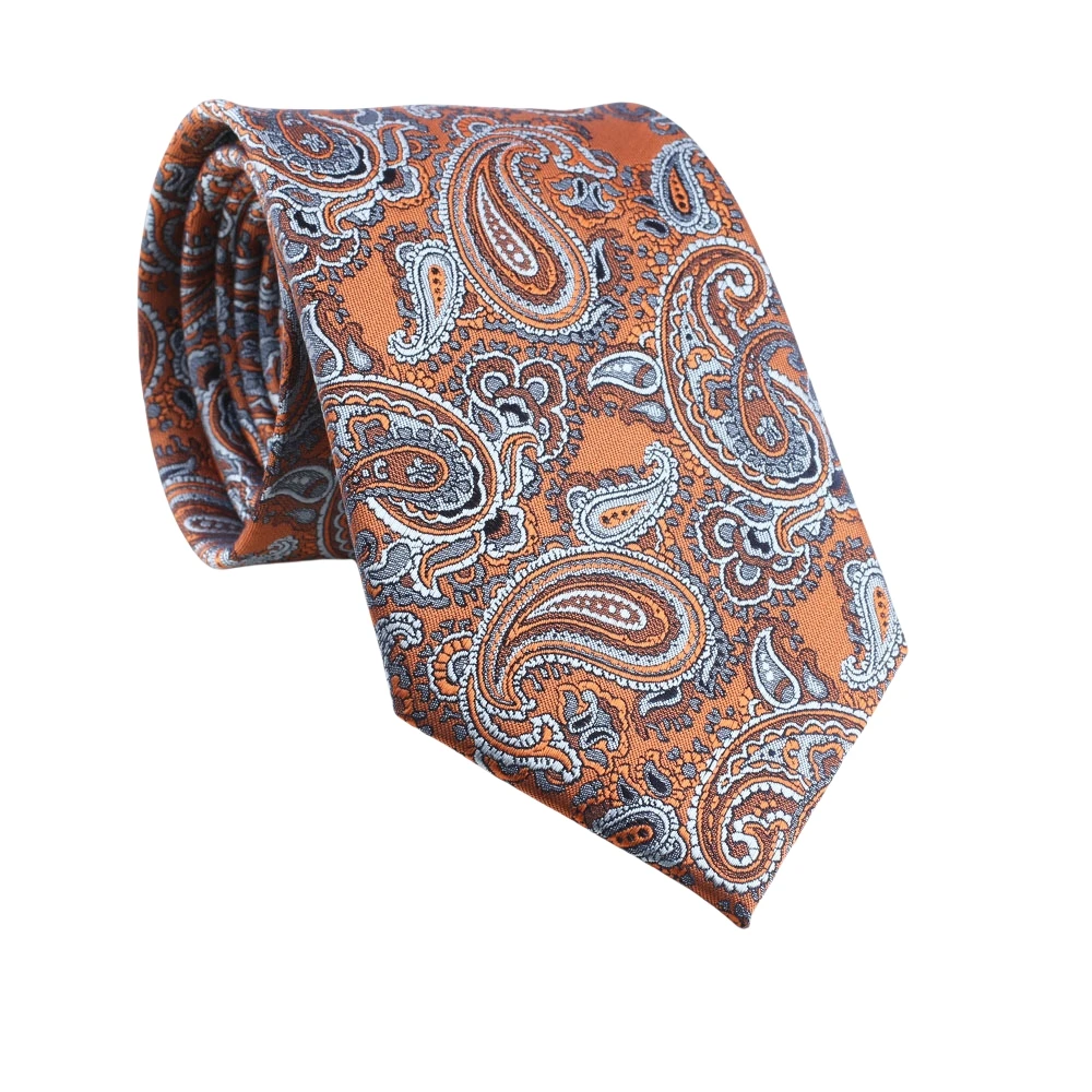 Großhandel für Business Vintage Khaki Tie-Dye Krawatte Ästhetische britische Uniform Kaffeeblau Krawatte Slim Paisley 7 cm Herren Crava