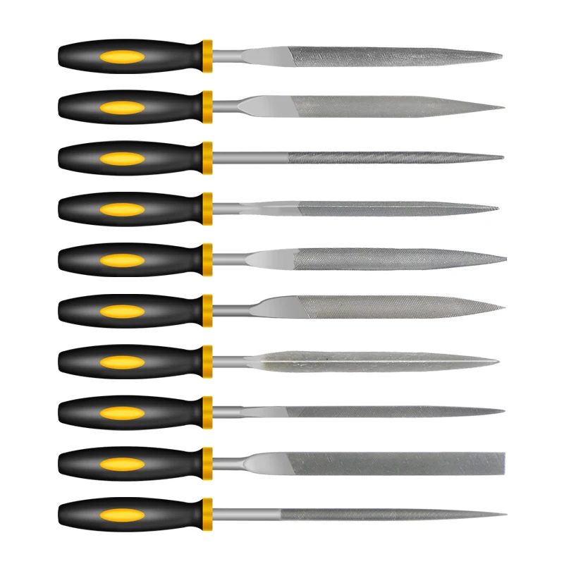 Mini Metal Rasp Needle Files Grupo Ferramentas de Escultura em Madeira Grosa de Aço Arquivamento Woodworking Hand File 3×140 4×160 5×180 mm 10 Pcs