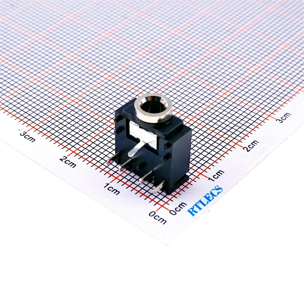 10/100 Pcs 3.5 Mm Audio Jack Connector Through Holes PCB Horizontal 2 Internal Switches Normally Closed Cross Part SJ1-3525N