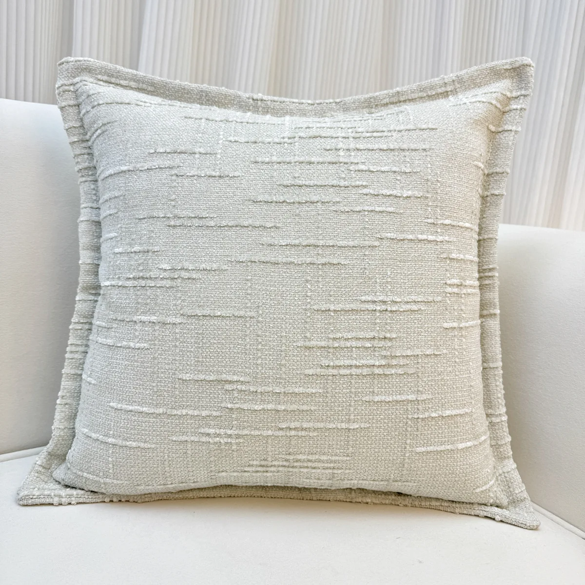 Chenille Bamboo Yarn Cushion Covers Edge Pressed Pillowcase Sofa Texture Throw Pillow Covers For Home Bedroom Living Room Decor